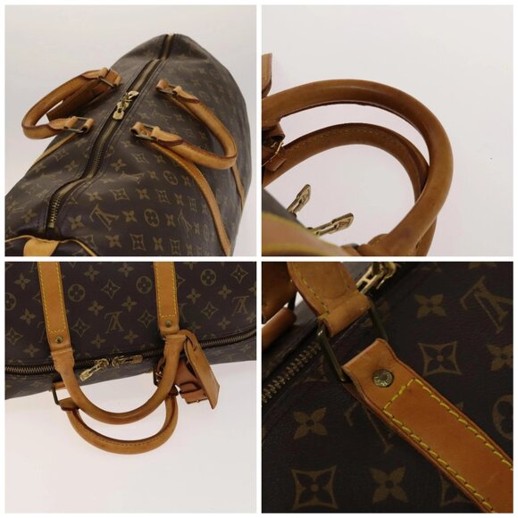LOUIS VUITTON Monogram Keepall 55 Boston Bag M41424 LV Auth 140303 - Picture 16 of 16